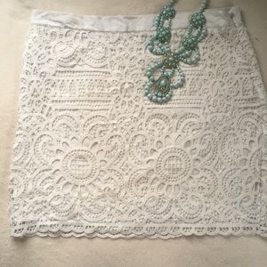 Lace mini skirt